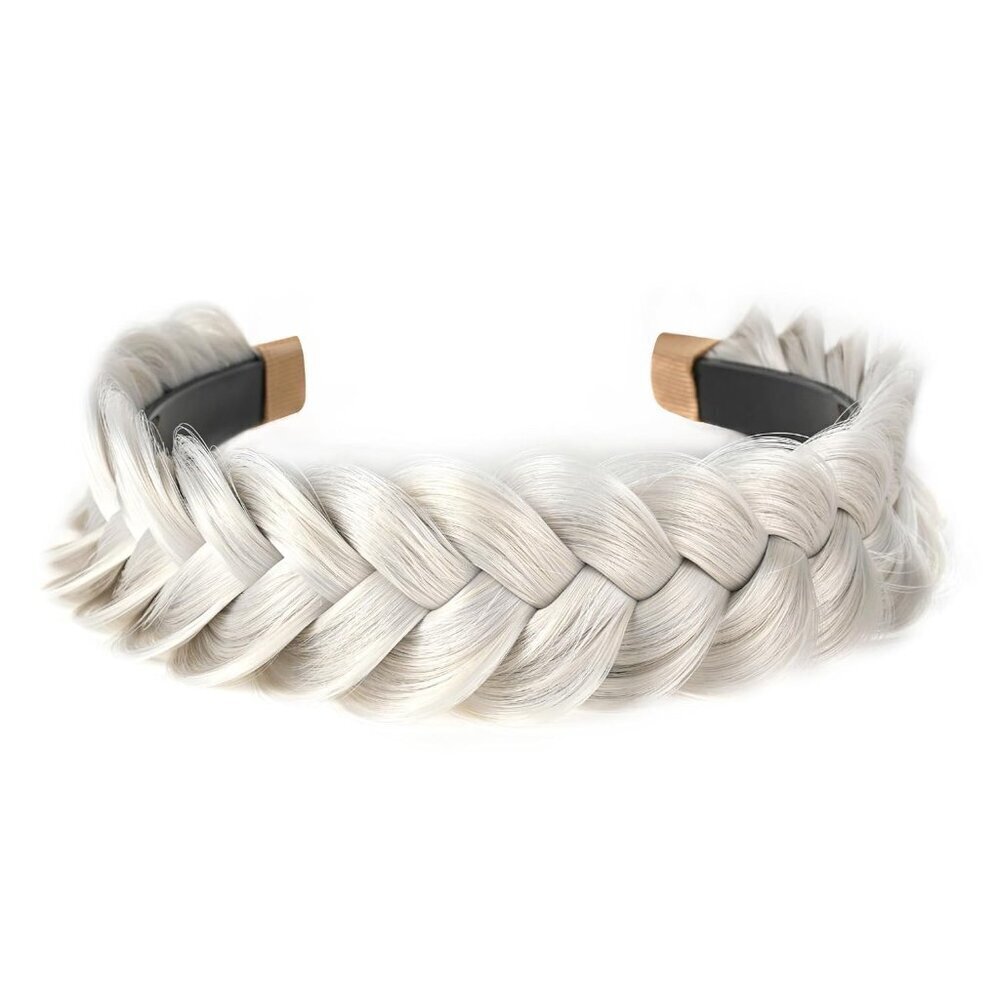 Wide Braided Headband Elastic Non-slip Hair Accessory for Women Girl